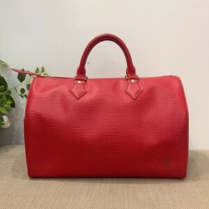 Louis Vuitton Epi Speedy35 with additional strap